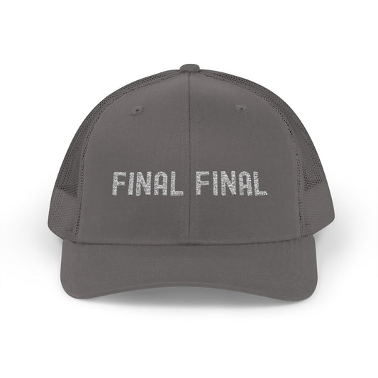 Final Final Snapback Trucker Cap, Stylish Hat for Parties, Graduation Gifts, Unisex Cap, Trendy Accessory for Everyday Wear