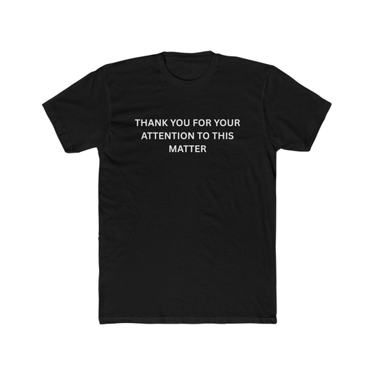 Thank You Statement Unisex Cotton Crew Tee, Casual Gift, Statement Shirt, Everyday Wardrobe Essential, Appreciation Tee