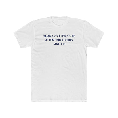 Thank You Statement Unisex Cotton Crew Tee, Casual Gift, Statement Shirt, Everyday Wardrobe Essential, Appreciation Tee