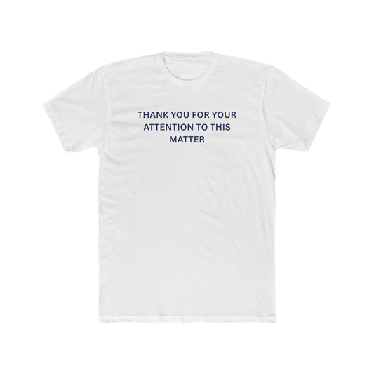 Thank You Statement Unisex Cotton Crew Tee, Casual Gift, Statement Shirt, Everyday Wardrobe Essential, Appreciation Tee