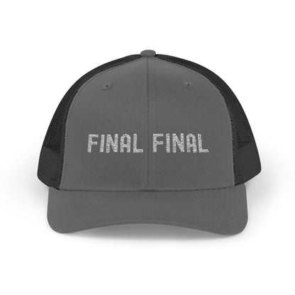 Final Final Snapback Trucker Cap, Stylish Hat for Parties, Graduation Gifts, Unisex Cap, Trendy Accessory for Everyday Wear